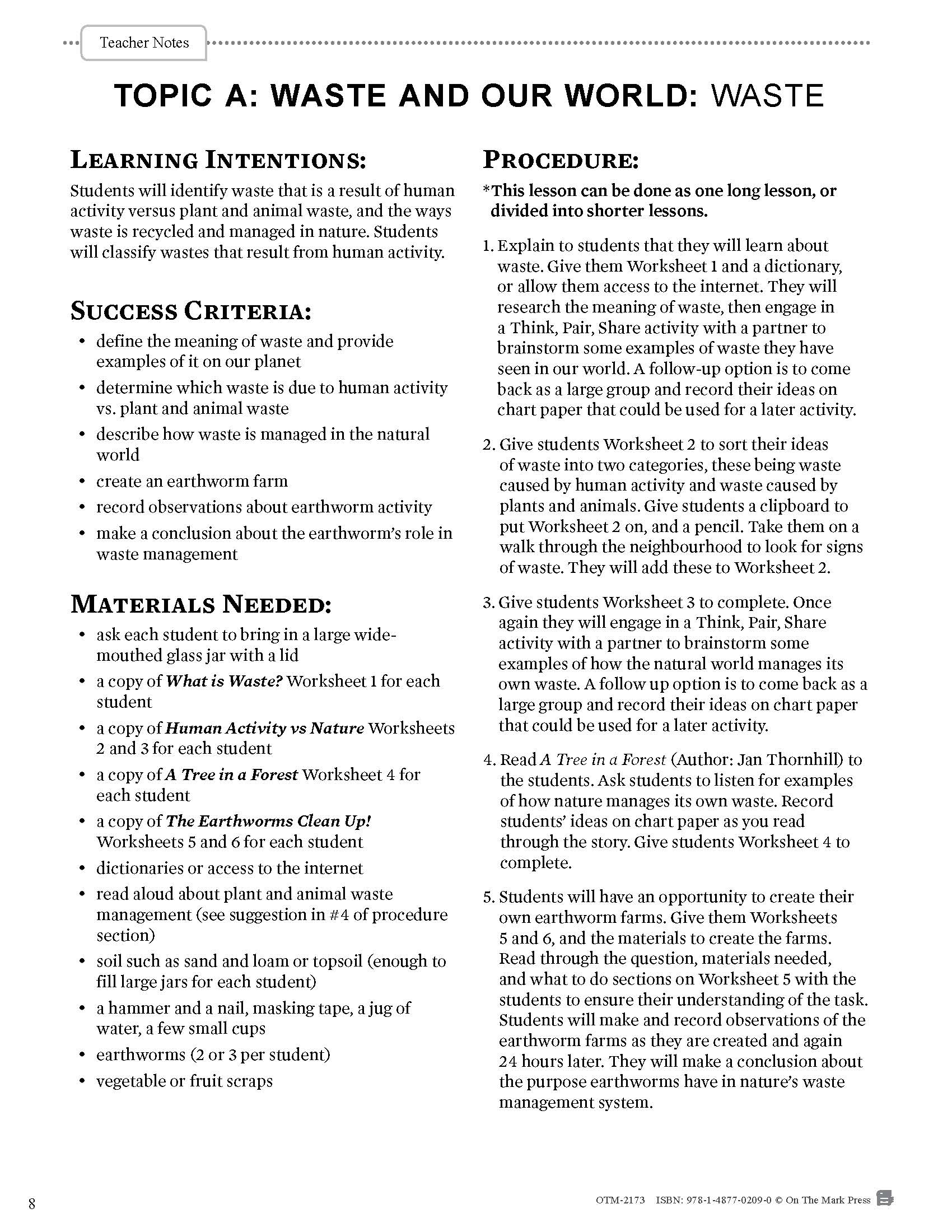 Alberta Grade 4 Science Curriculum - An Entire Year of Lessons!