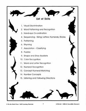 Incredible Dinosaurs Grades PreK-1