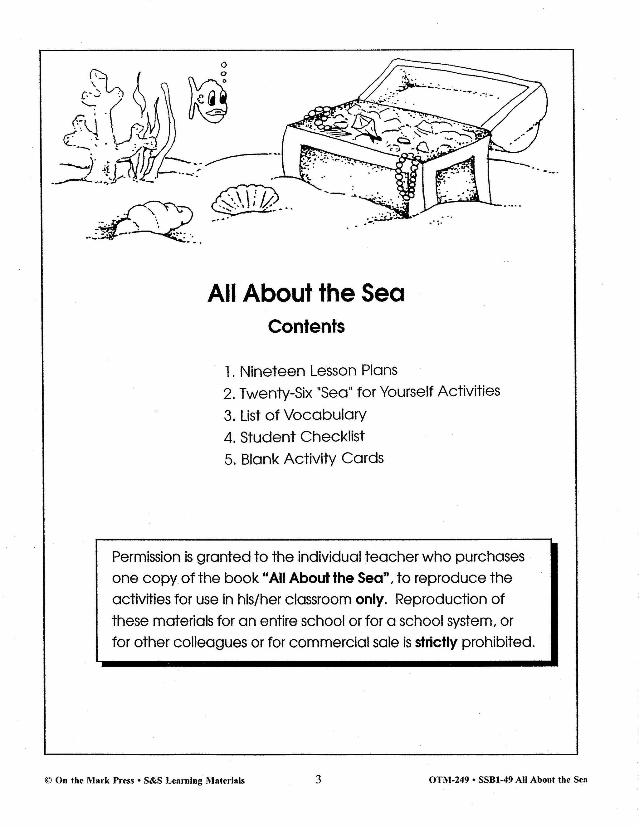 All About the Sea Grades 4-6