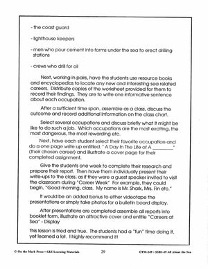 All About the Sea Grades 4-6