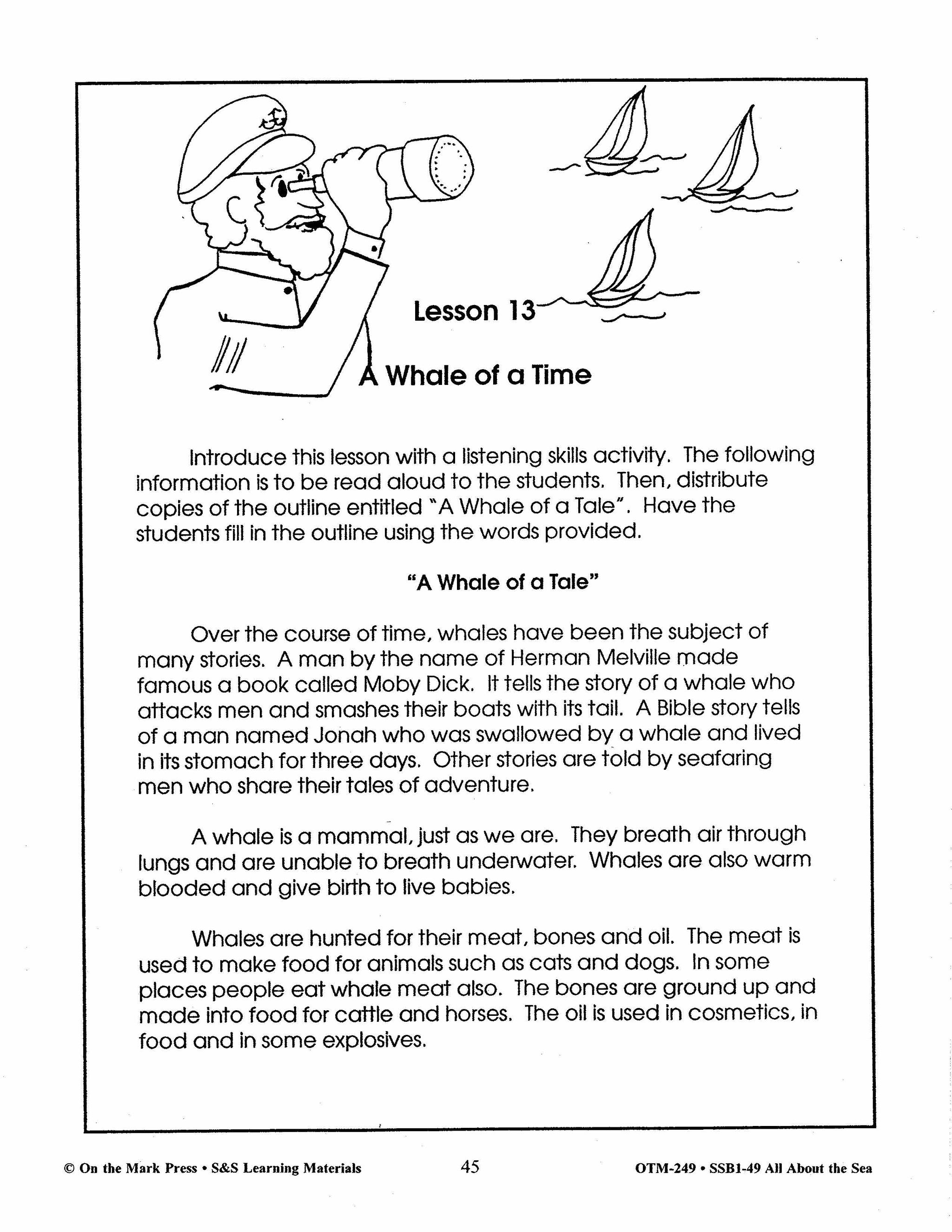 All About the Sea Grades 4-6