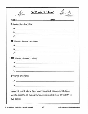 All About the Sea Grades 4-6