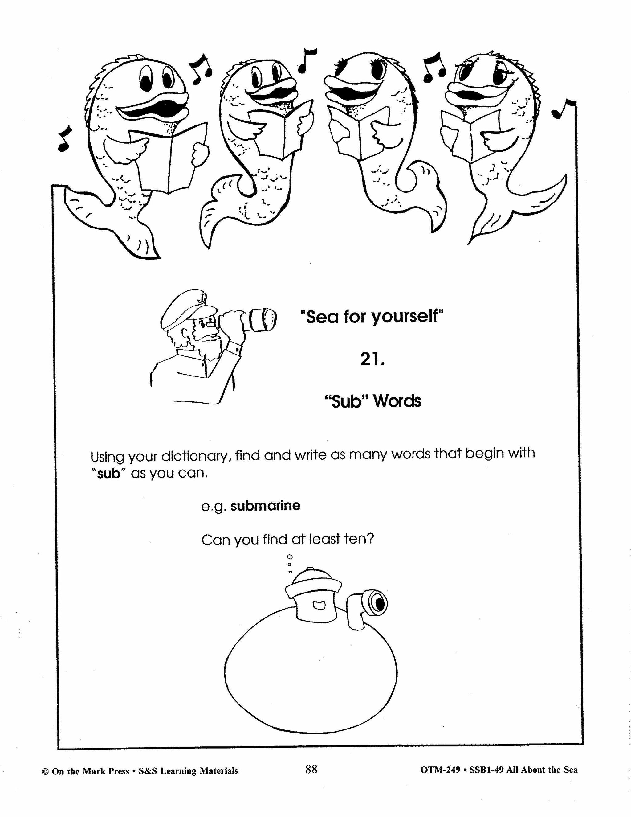 All About the Sea Grades 4-6