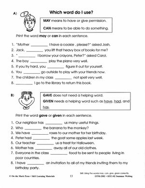 Sentence Writing Practice Workbook Grades 1-3