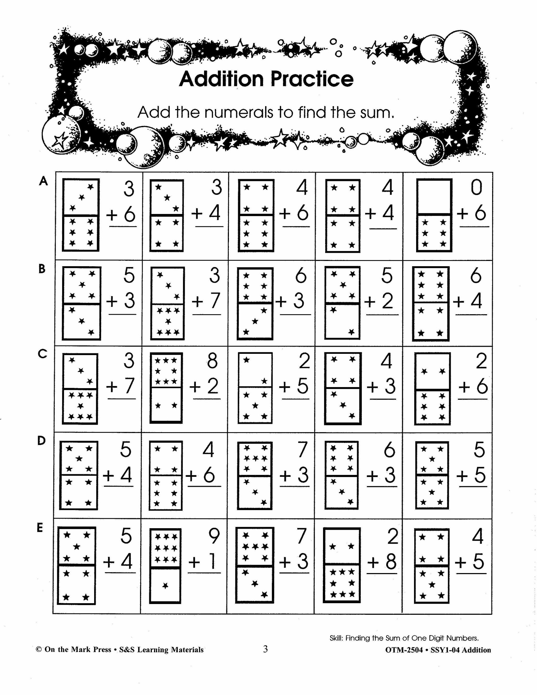 Addition Build Their Skills Workbook Grades 1-3