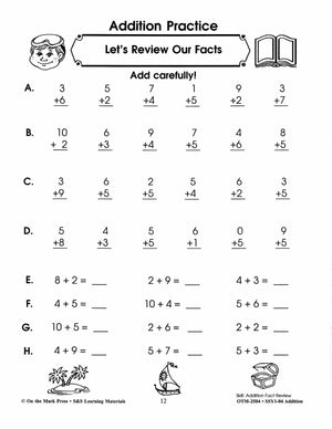Addition Build Their Skills Workbook Grades 1-3