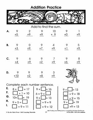 Addition Build Their Skills Workbook Grades 1-3