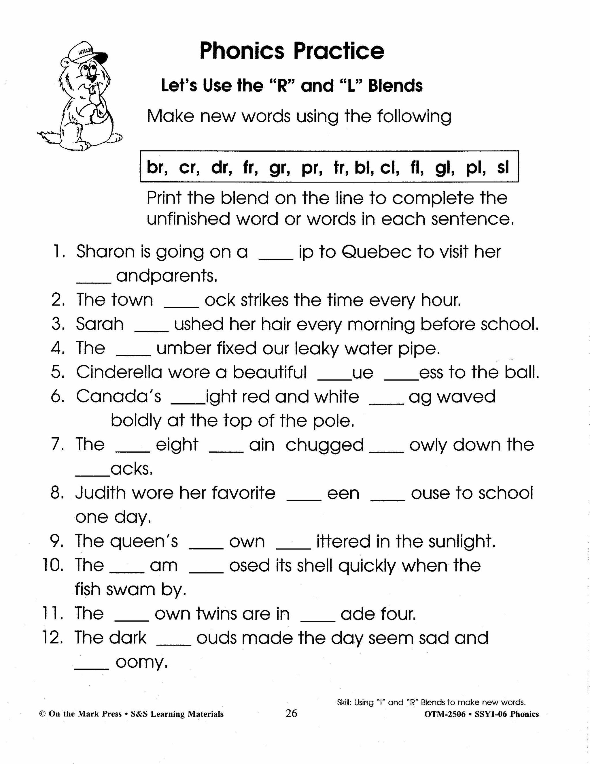 Phonics Practice Workbook Grades 1-3