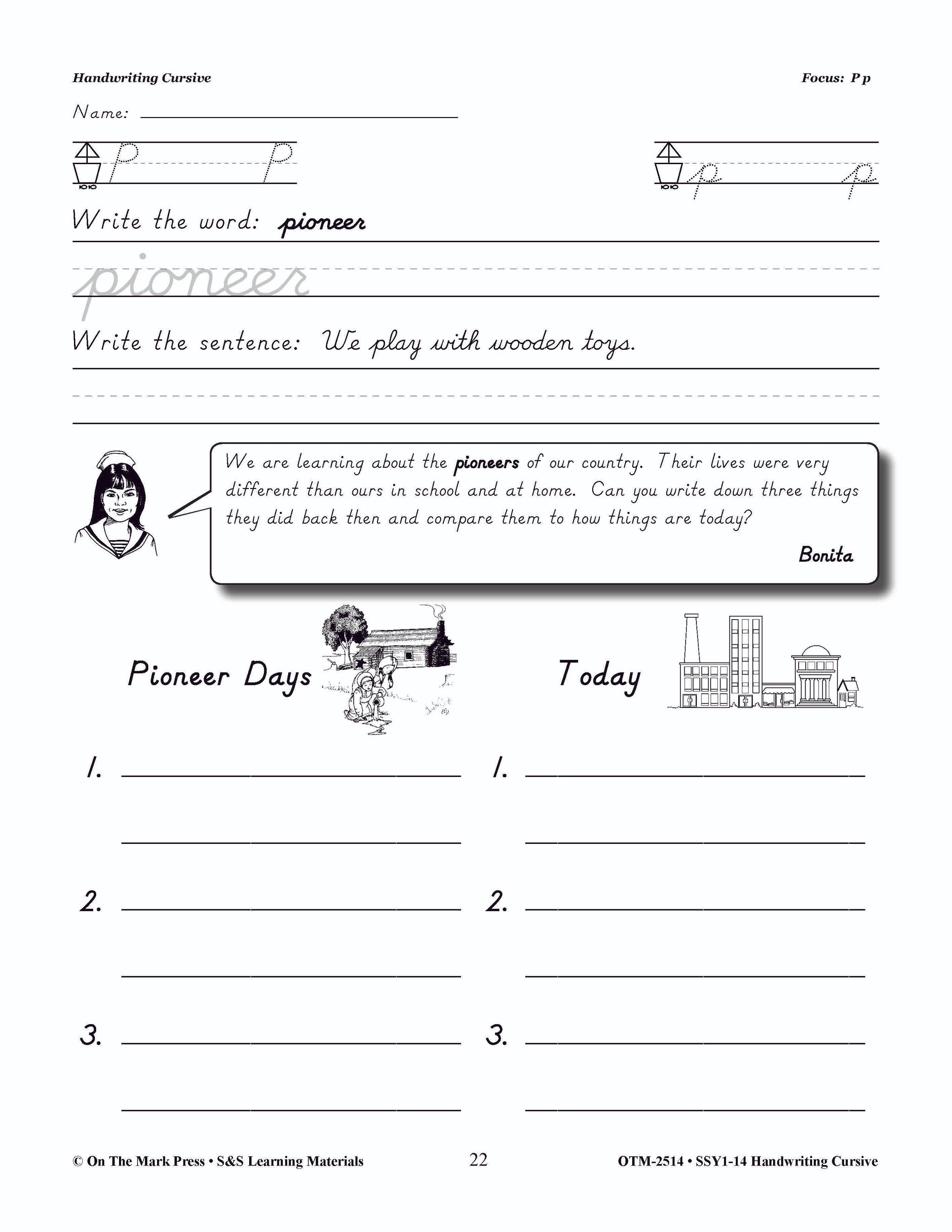 Handwriting Cursive - Modern Style Gr. 1-3: Build Their Skills Workbook
