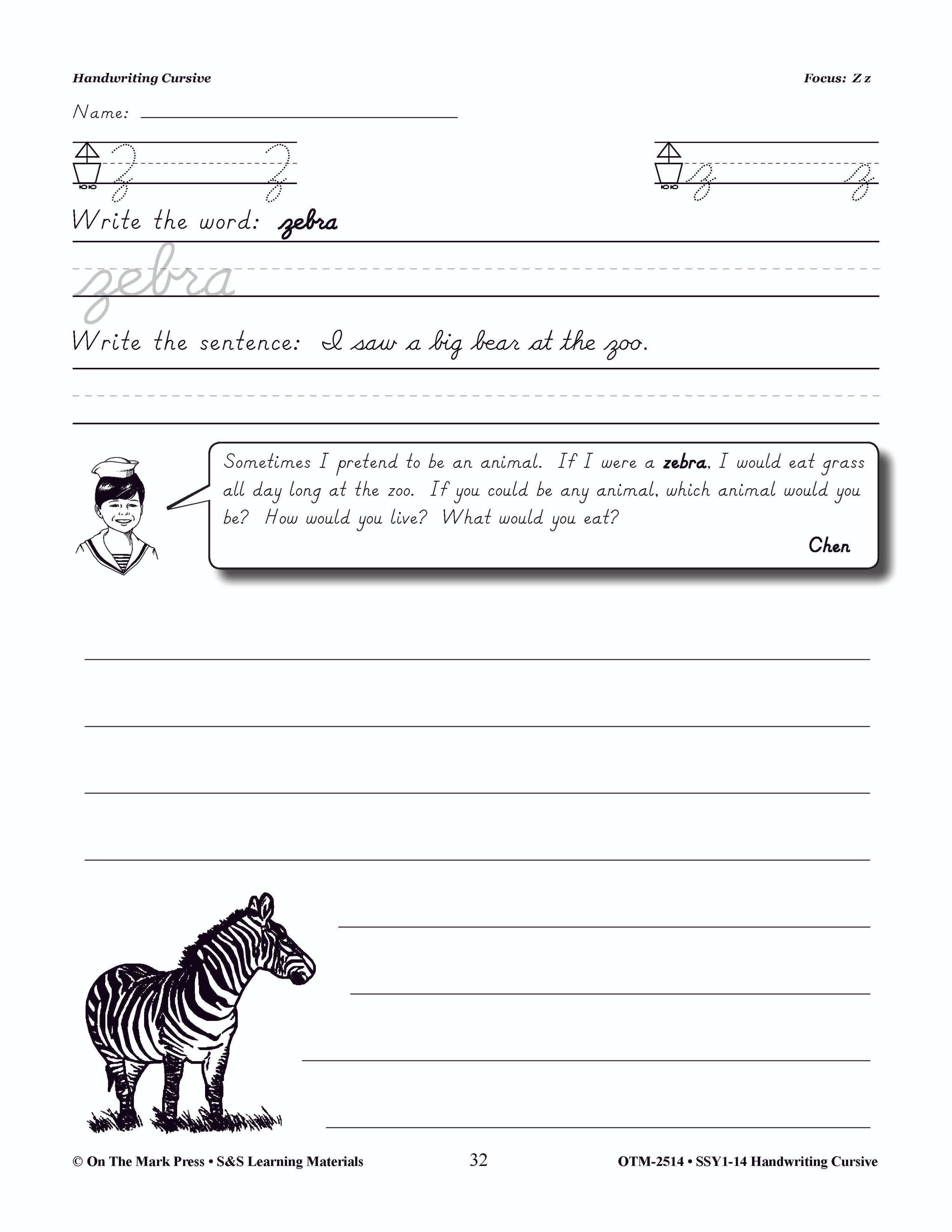 Handwriting Cursive - Modern Style Gr. 1-3: Build Their Skills Workbook