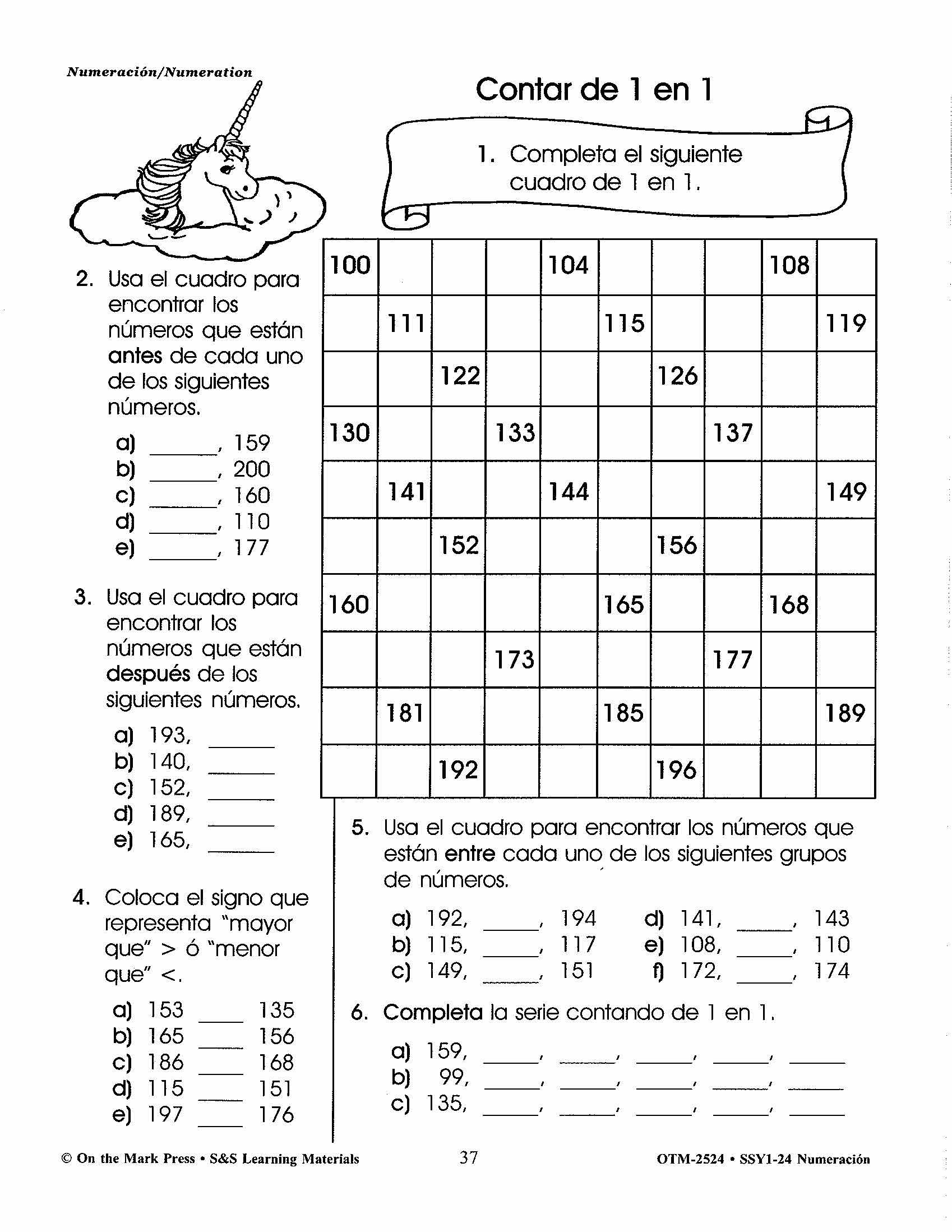 Numeracion/Numeration - A Spanish and English Workbook Grades 1-3