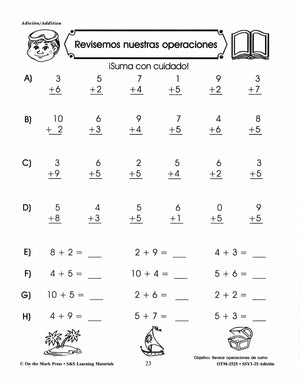 Adición/Addition - A Spanish and English Workbook Grades 1-3