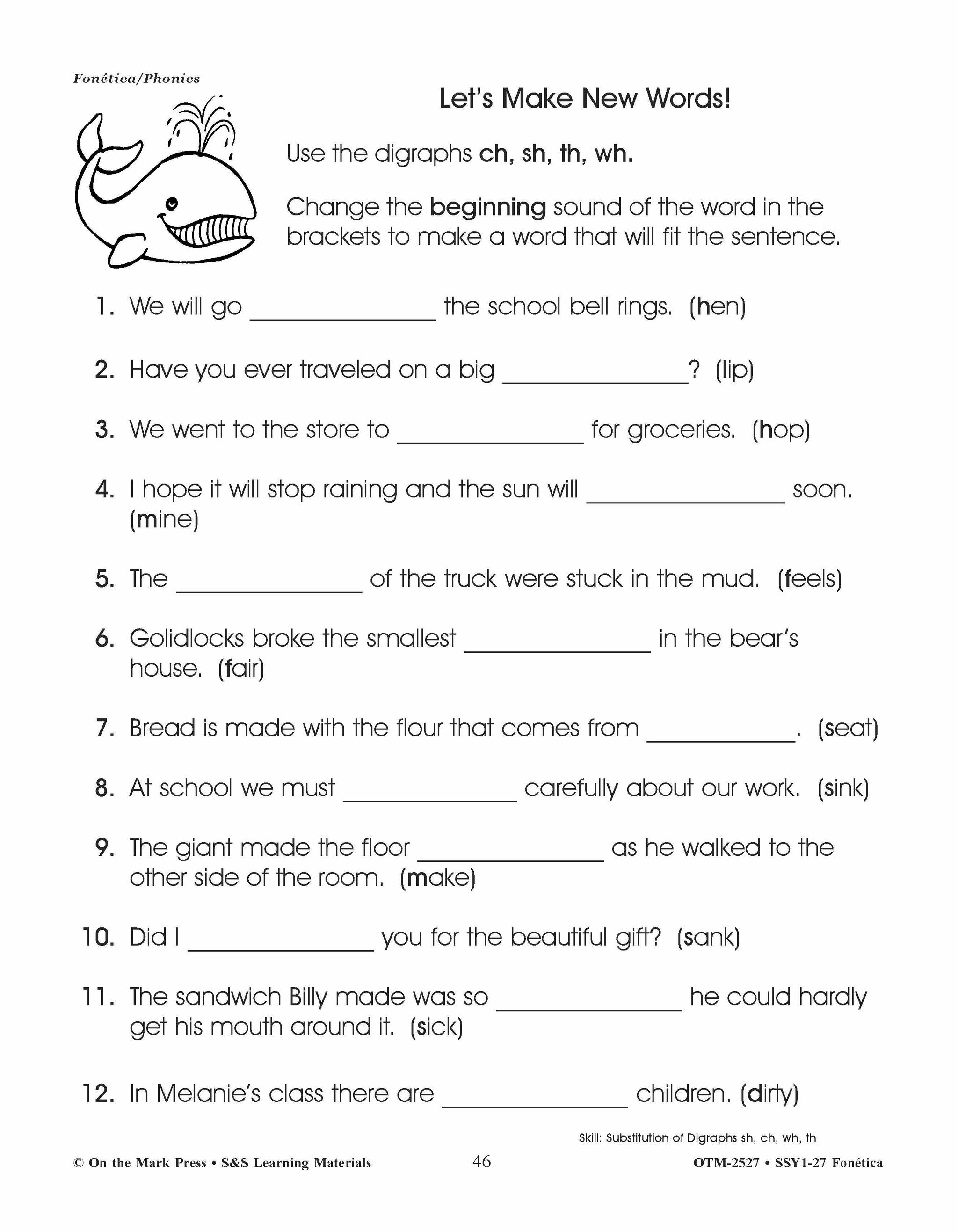 Fonética / Phonics - A Spanish and English Workbook Grades 1-3