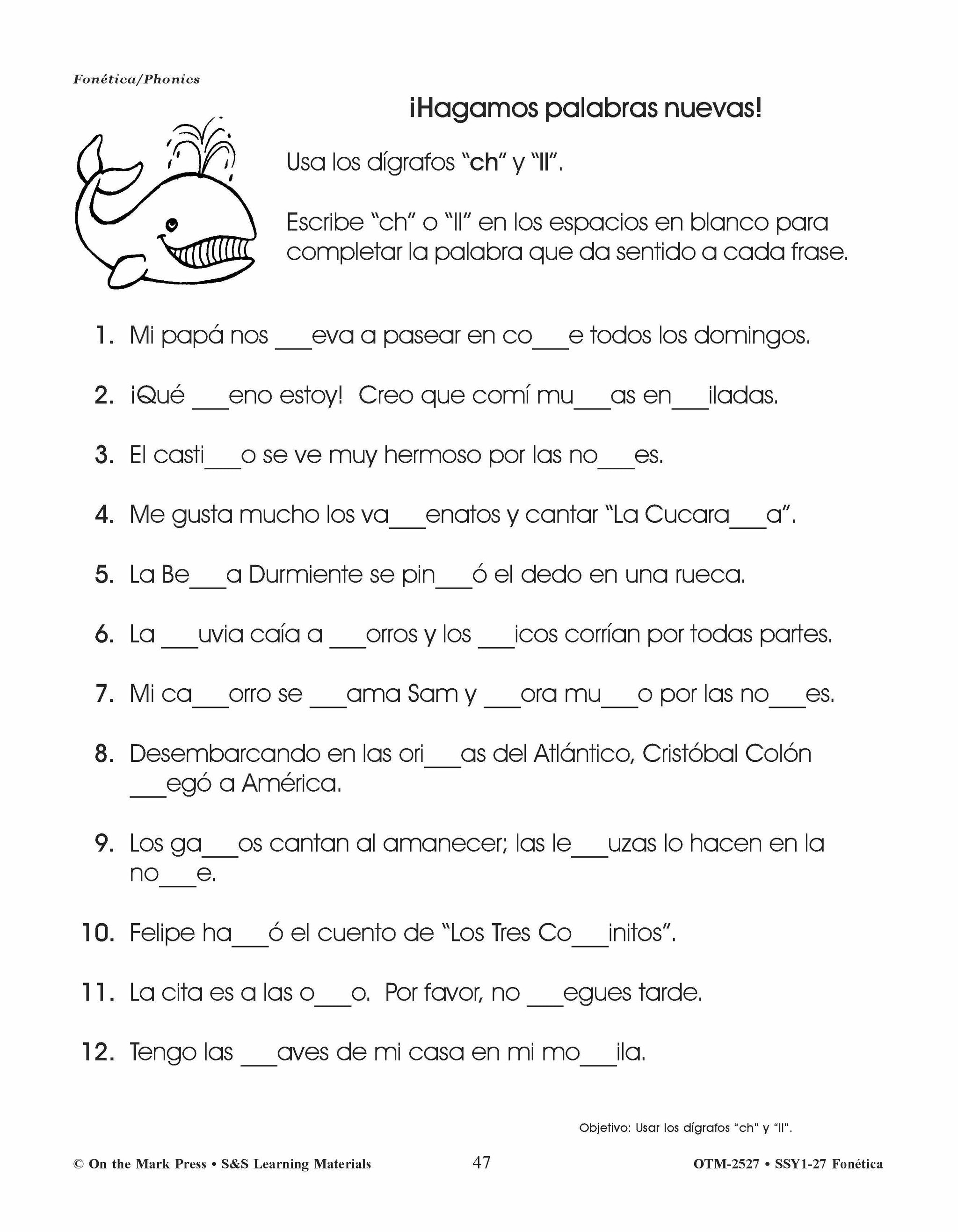 Fonética / Phonics - A Spanish and English Workbook Grades 1-3