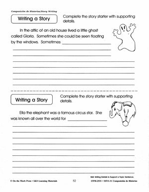 Composicion de Historias/Story Writing Gr. 1-3 A Spanish and English Workbook