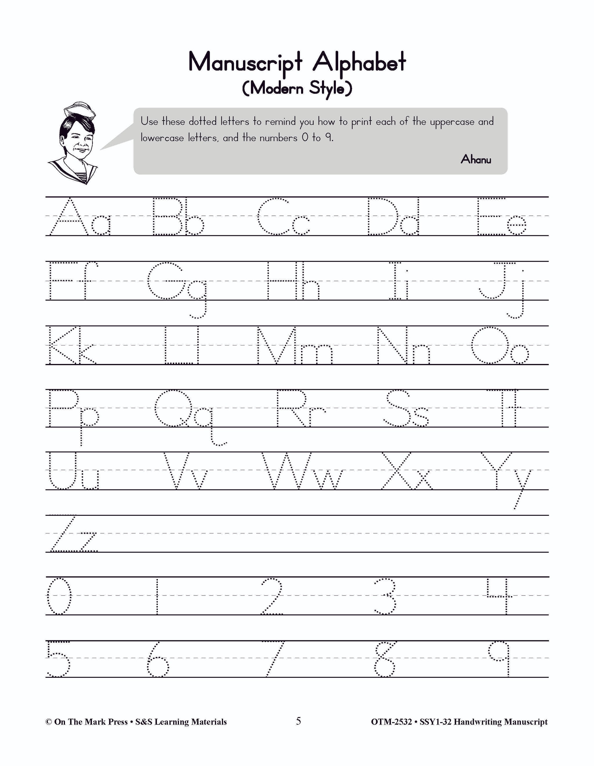 Handwriting Manuscript - Traditional Style Workbook Grades 1-3