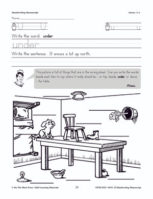 Handwriting Manuscript - Traditional Style Workbook Grades 1-3