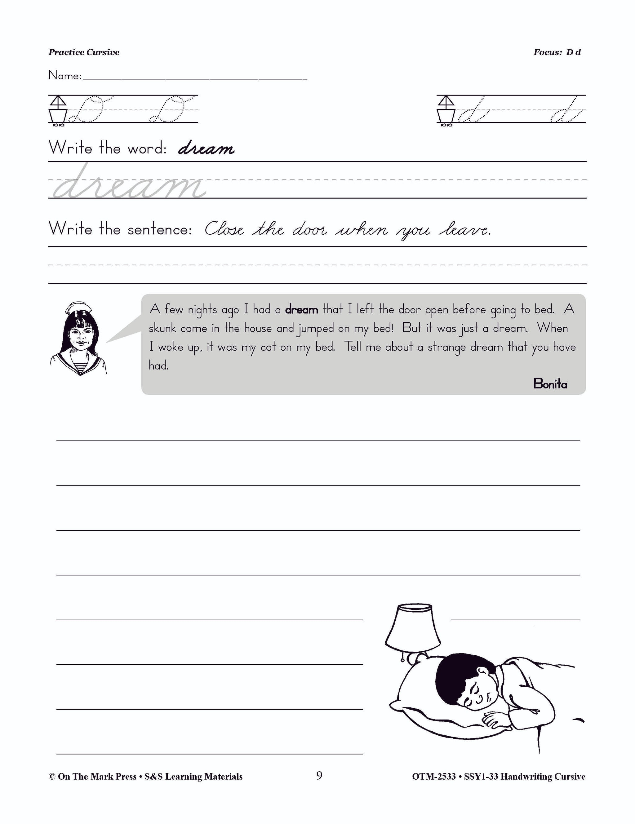Handwriting Cursive -Traditional Style Gr. 1-3: Build Their Skills Workbook