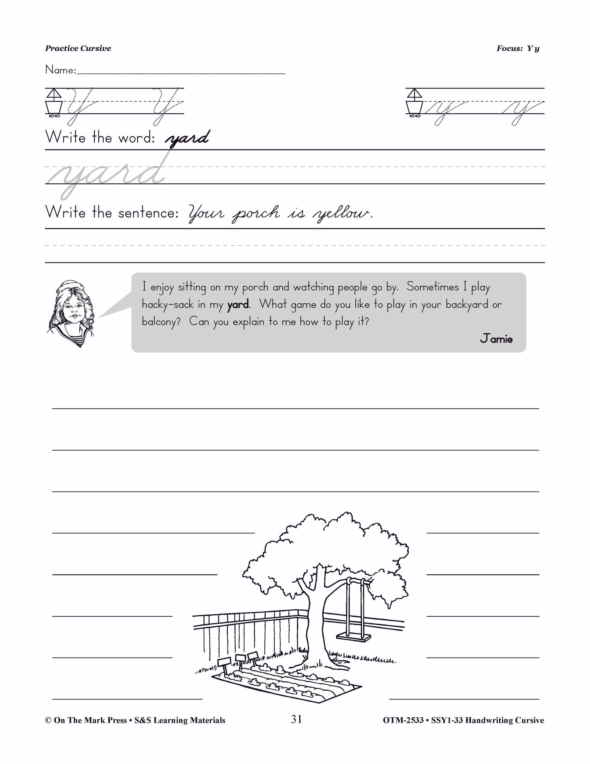 Handwriting Cursive -Traditional Style Gr. 1-3: Build Their Skills Workbook