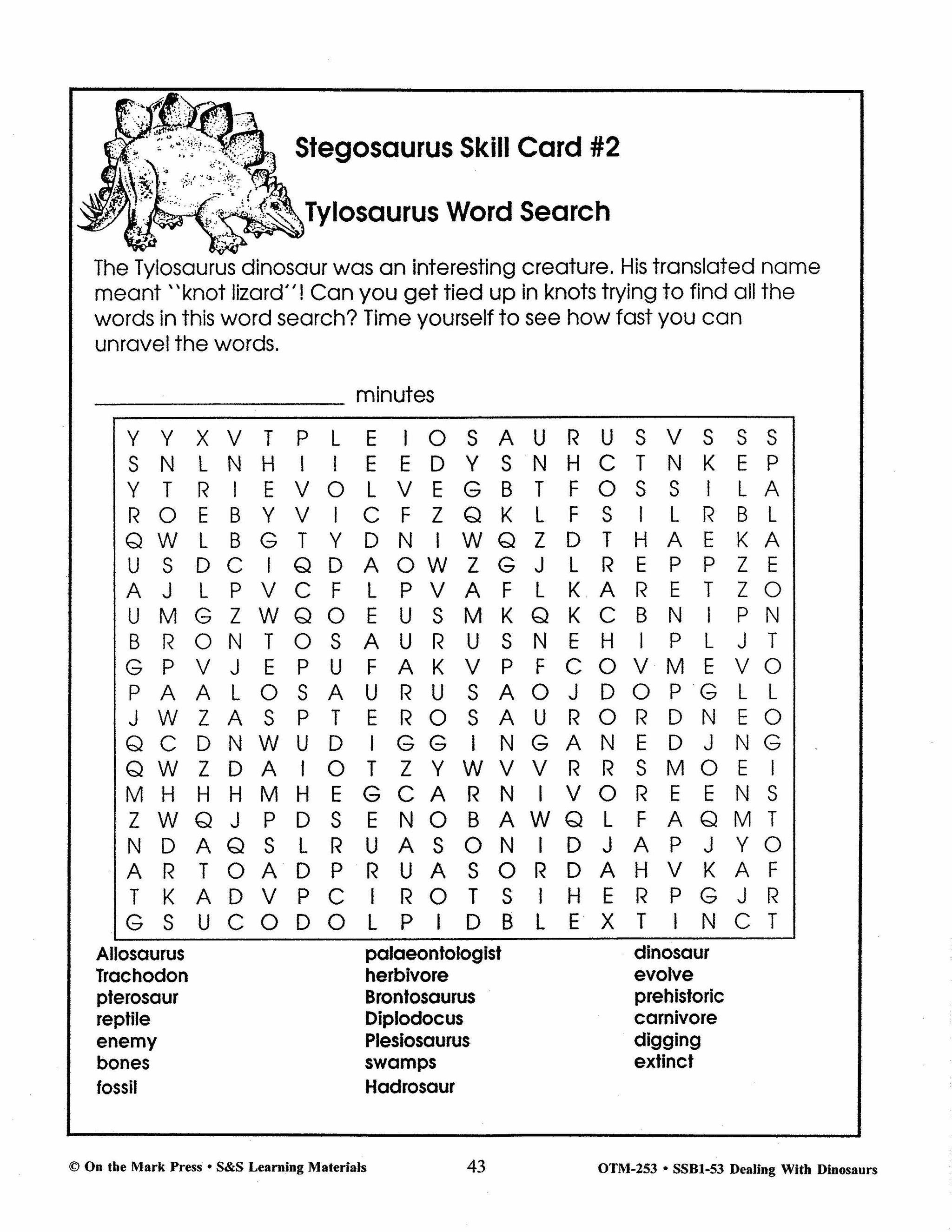 Dealing with Dinosaurs Grades 4-6