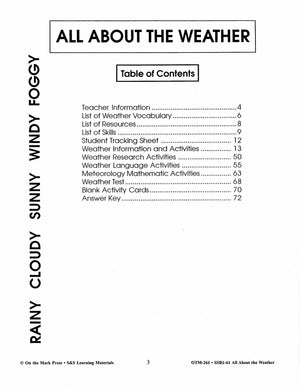 All About Weather Grades 7-8