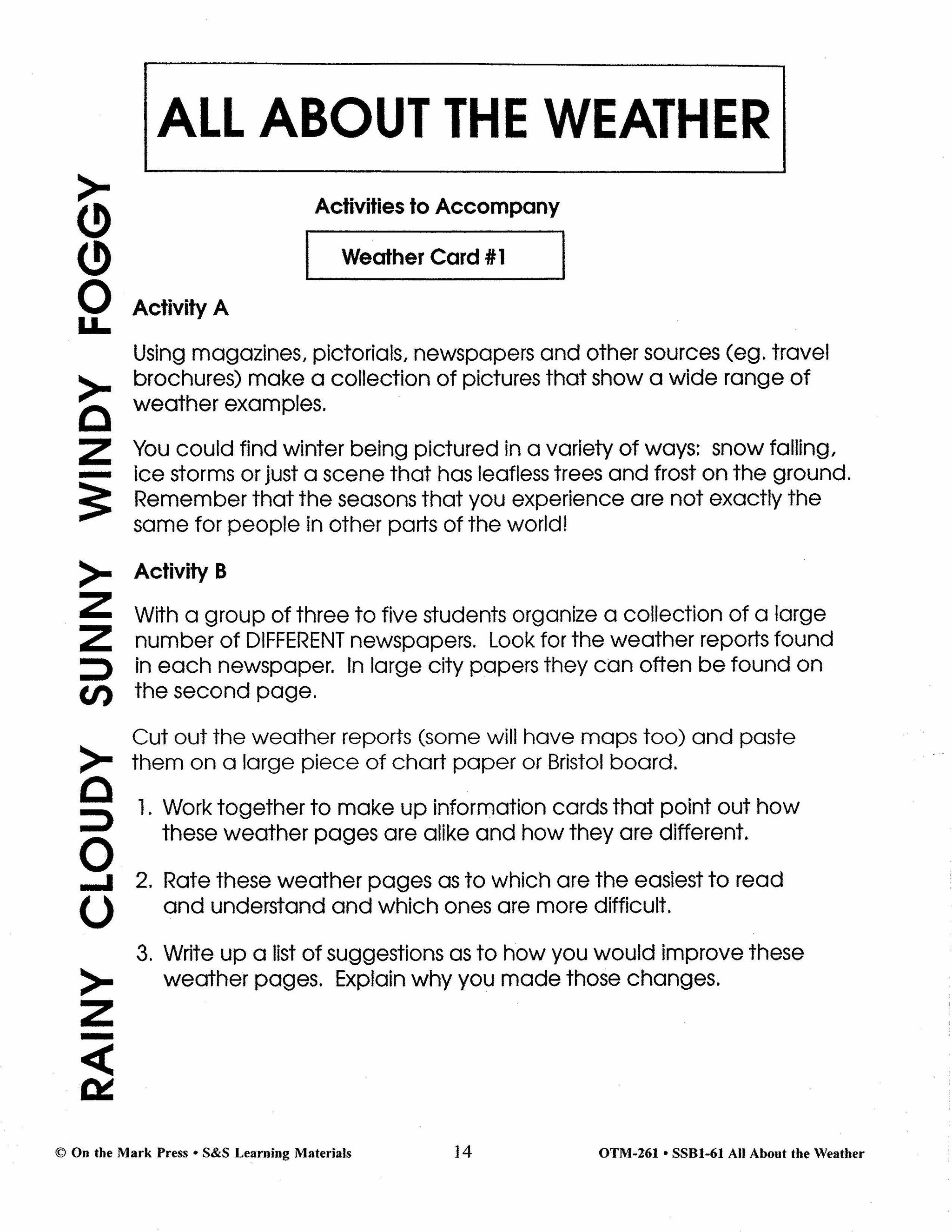 All About Weather Grades 7-8
