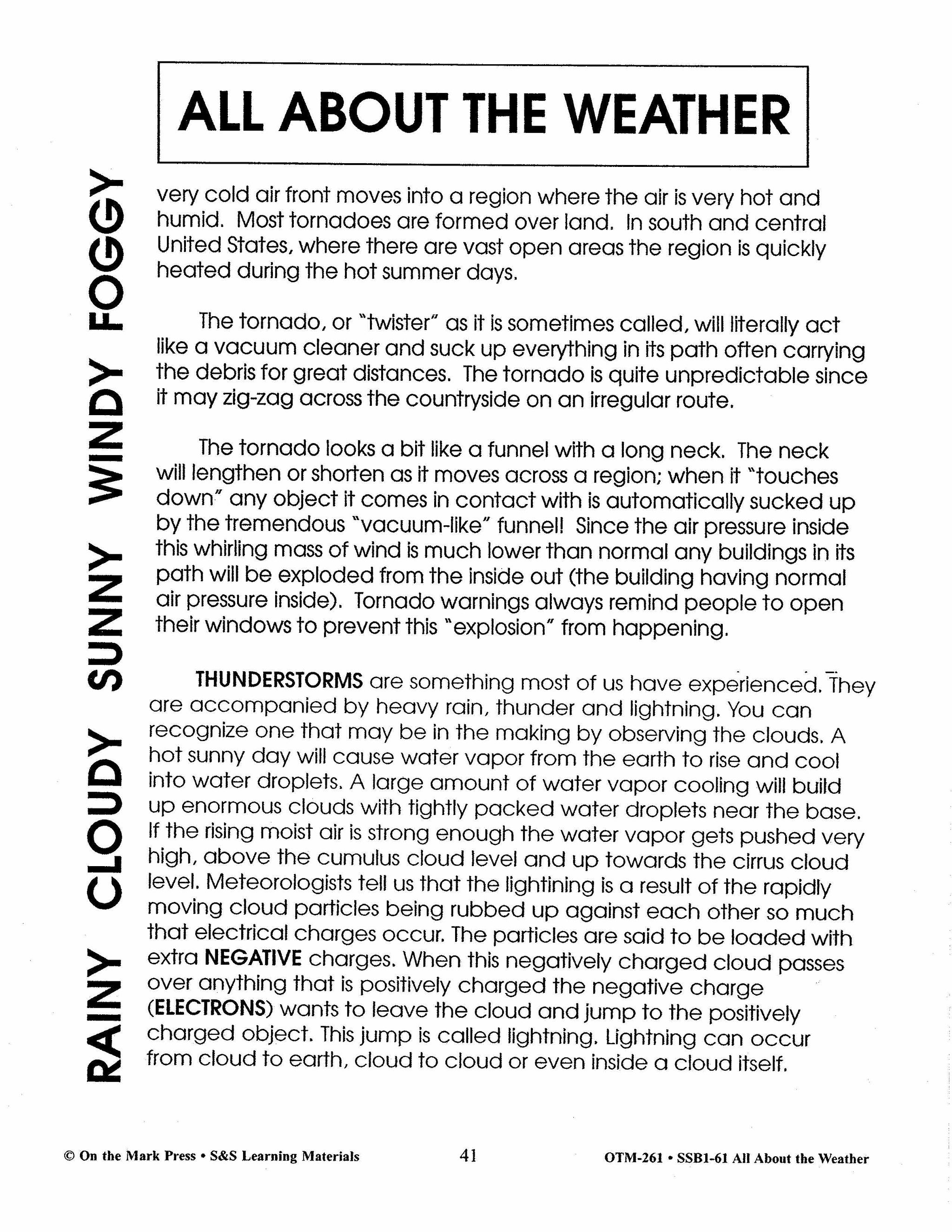 All About Weather Grades 7-8