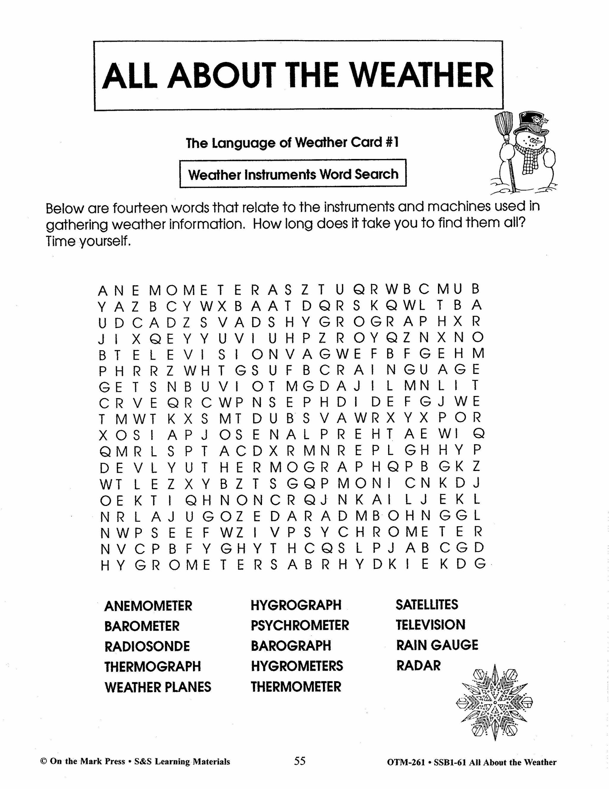 All About Weather Grades 7-8