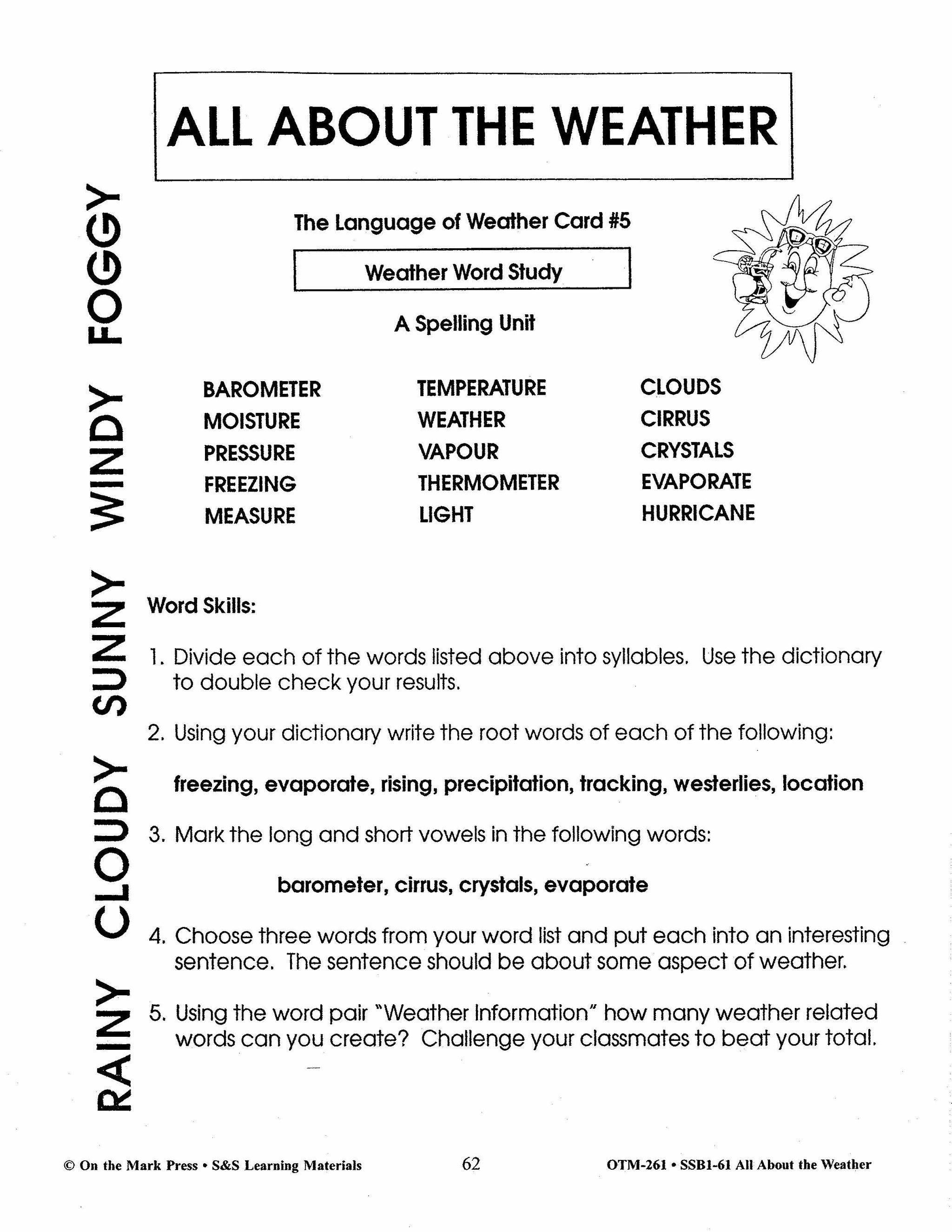 All About Weather Grades 7-8