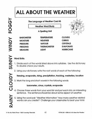 All About Weather Grades 7-8