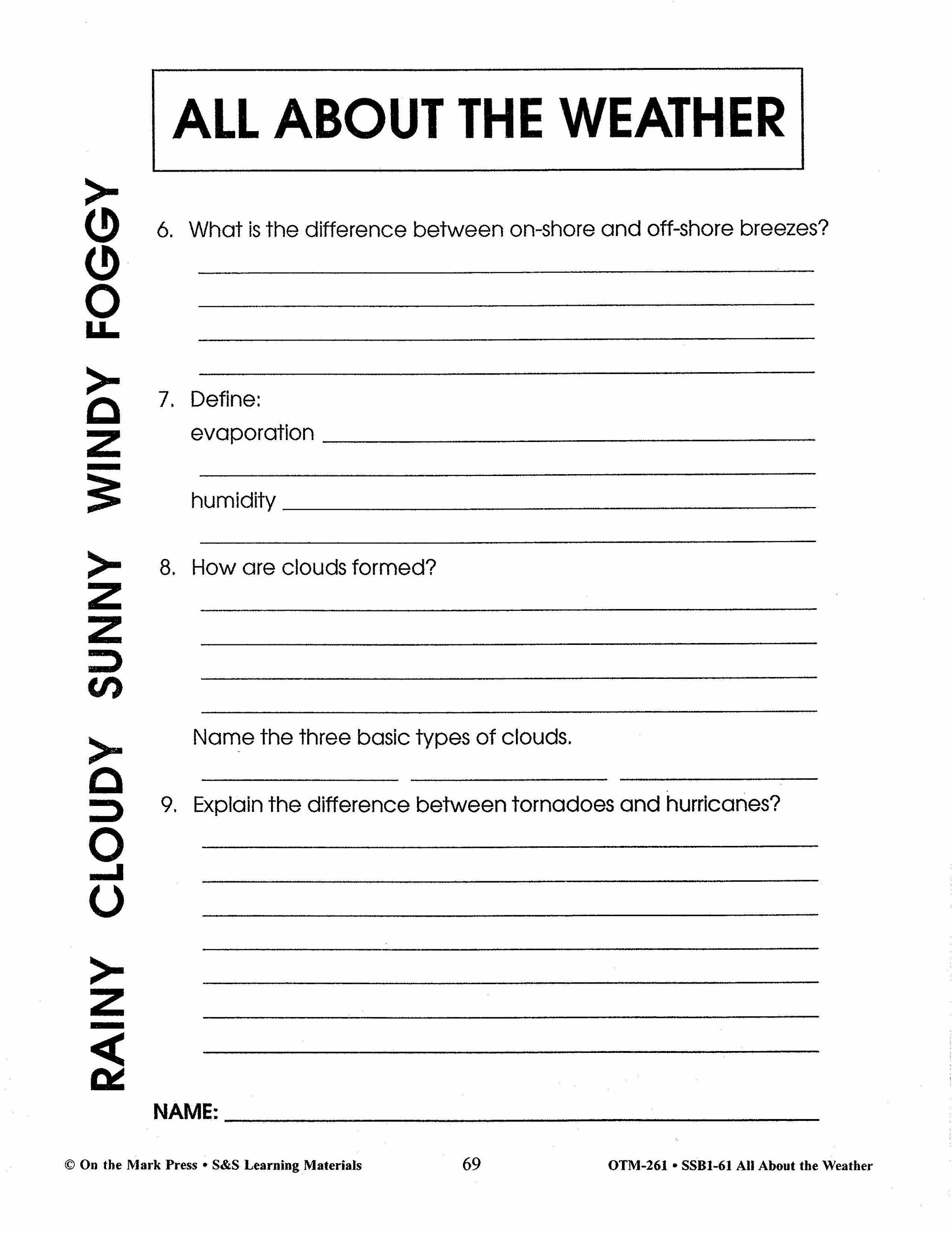 All About Weather Grades 7-8