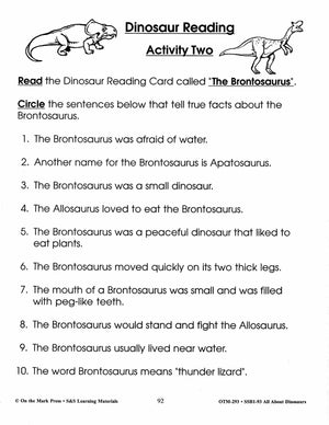 All About Dinosaurs Grade 2