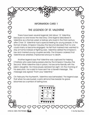 Valentine's Day Grades 4-6 Reading | Research | Vocabulary | Critical Thinking Activities