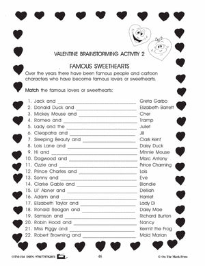 Valentine's Day Grades 4-6 Reading | Research | Vocabulary | Critical Thinking Activities