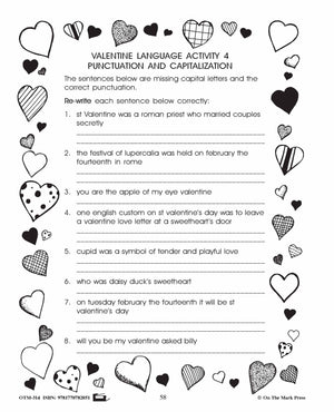 Valentine's Day Grades 4-6 Reading | Research | Vocabulary | Critical Thinking Activities