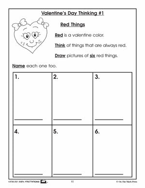 Be My Valentine Grade 1