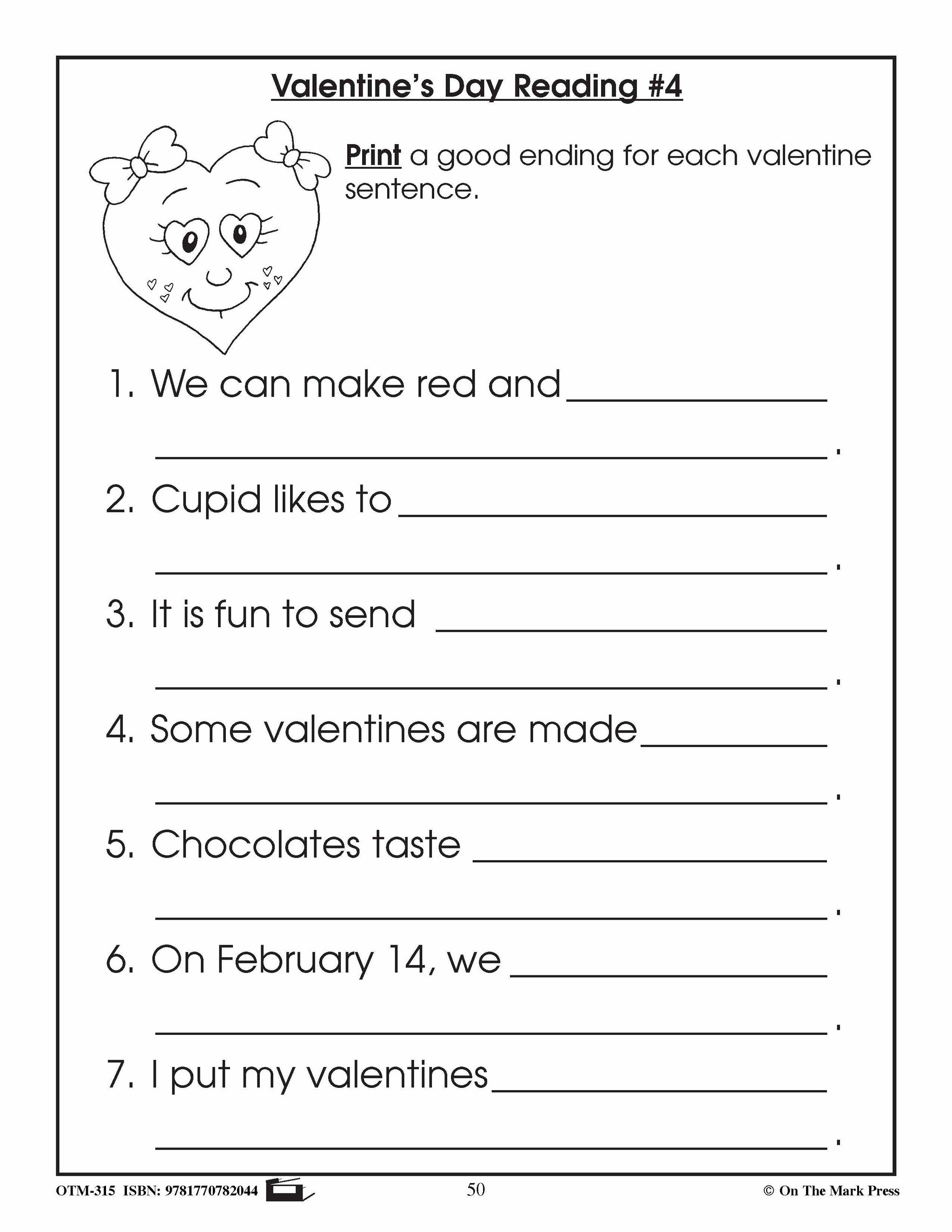 Be My Valentine Grade 1