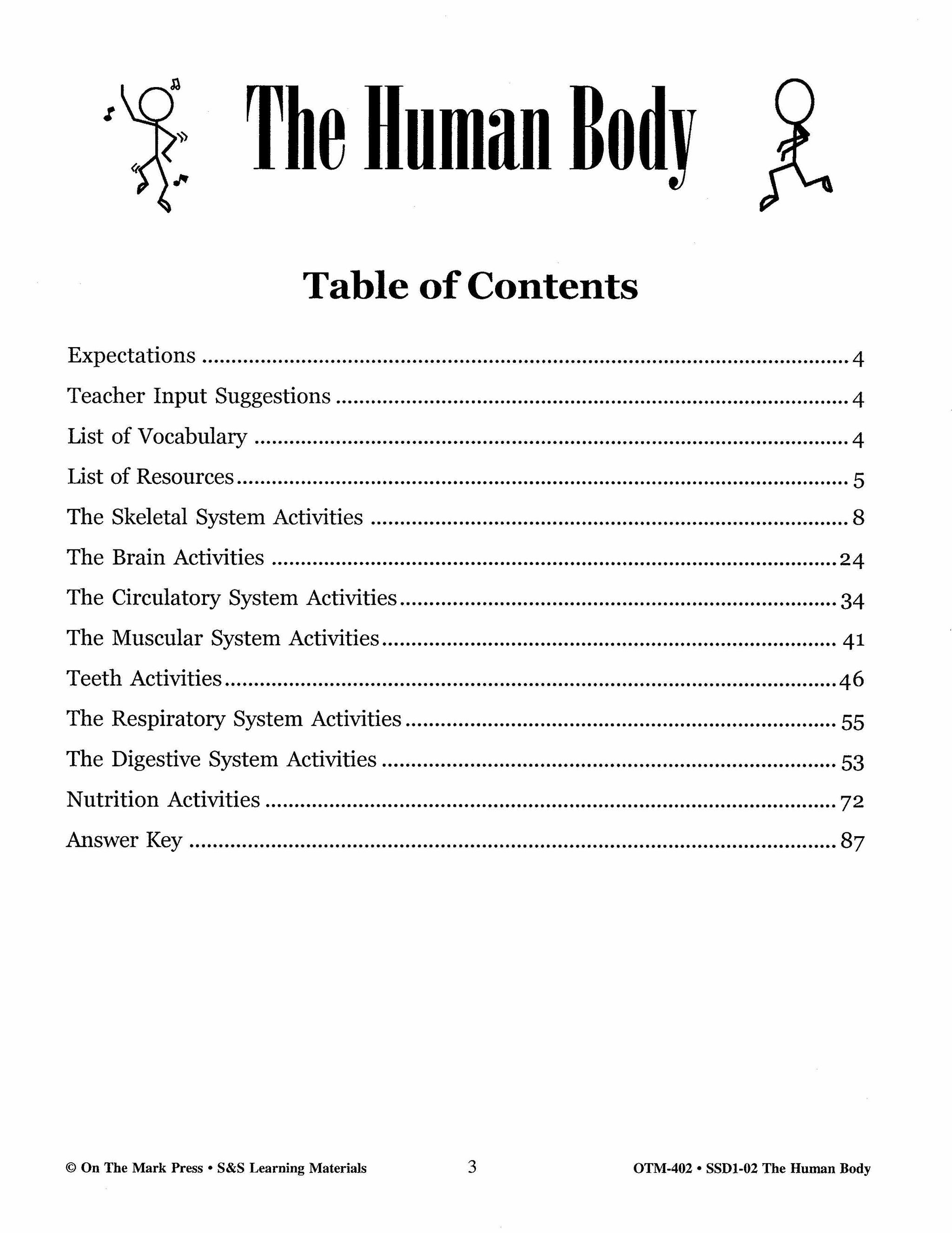 Human Body Systems and Nutrition Grades 4-6