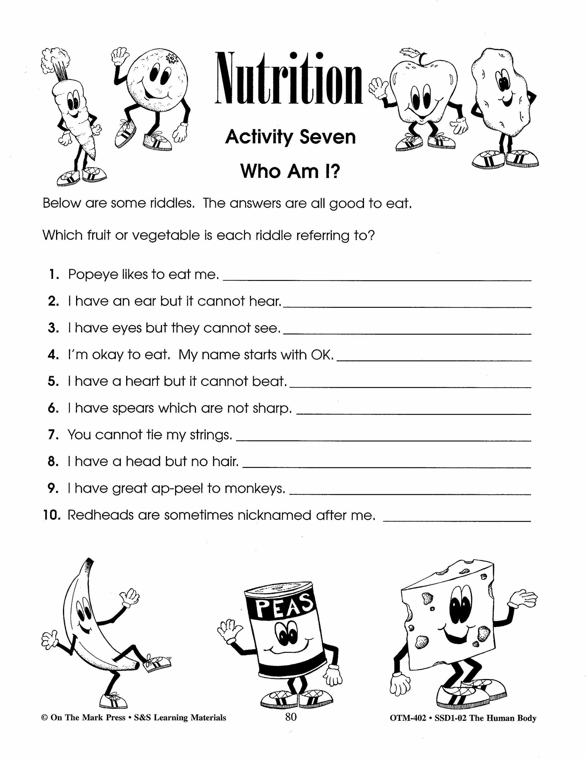 Human Body Systems and Nutrition Grades 4-6