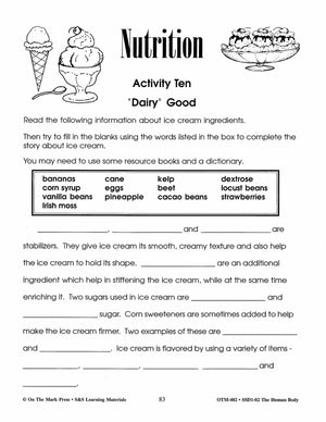 Human Body Systems and Nutrition Grades 4-6