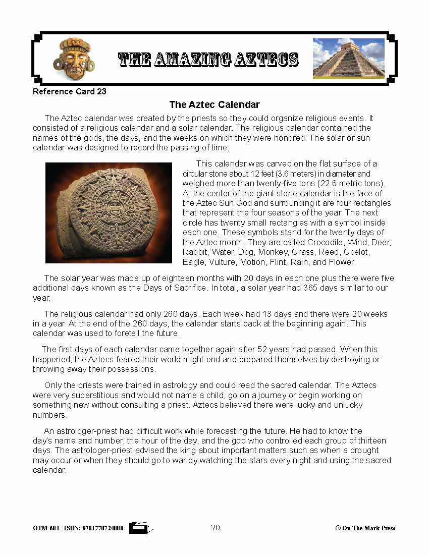 Amazing Aztecs Ancient Civilizations Grades 4-6