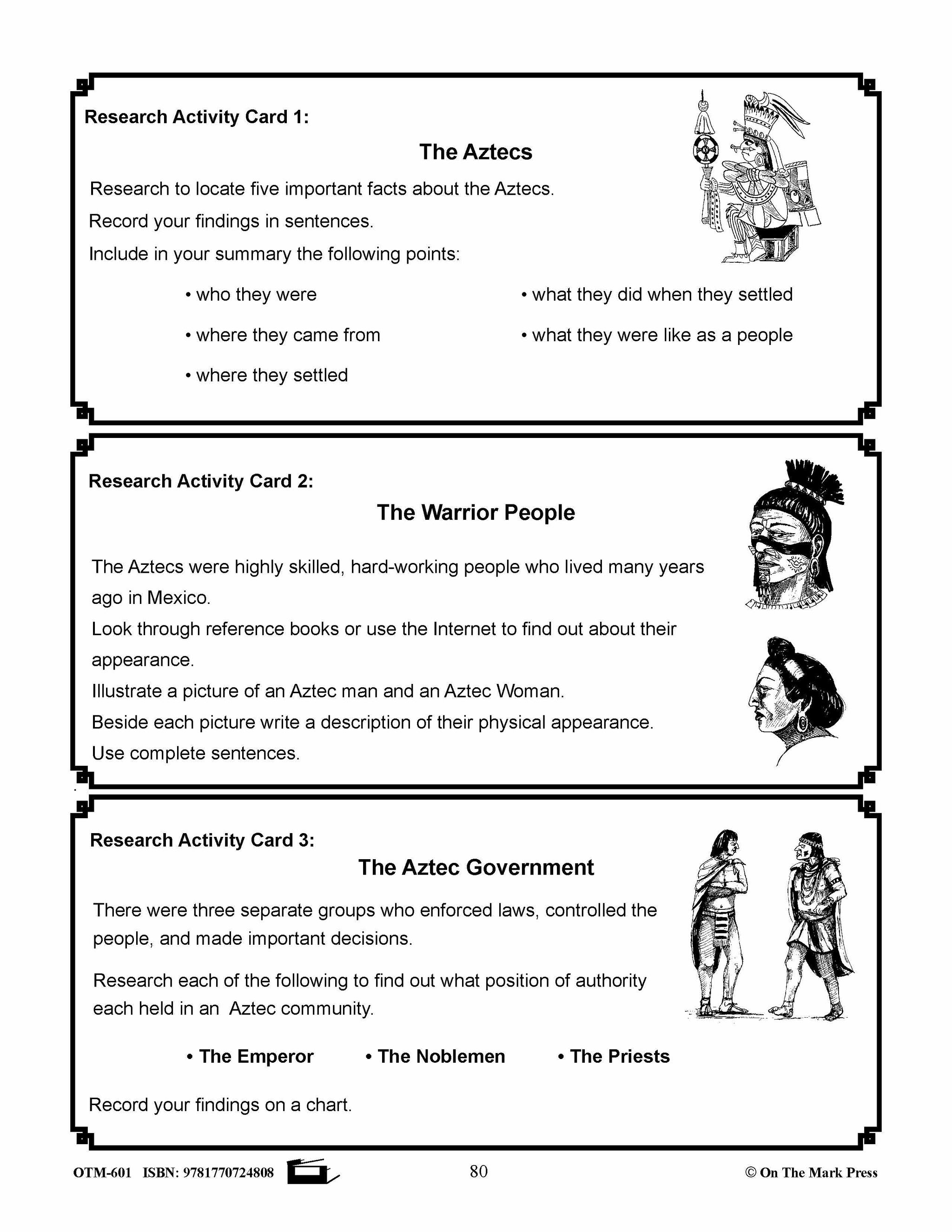 Amazing Aztecs Ancient Civilizations Grades 4-6