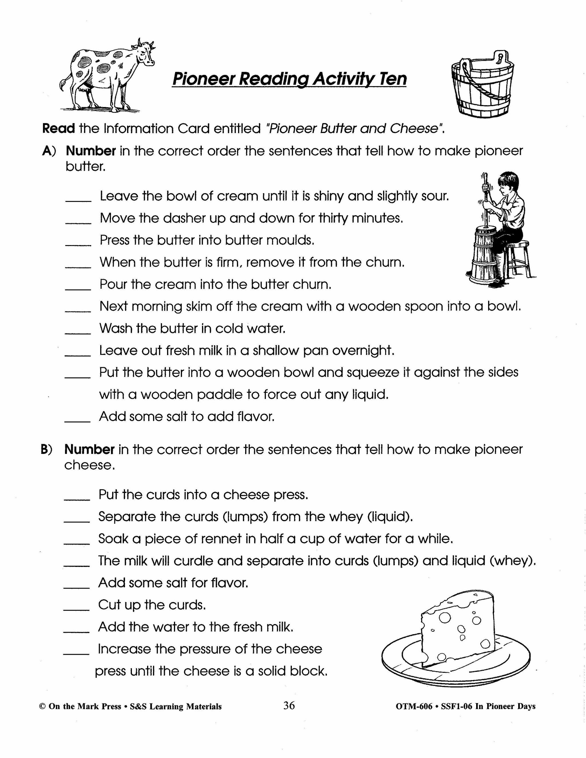 In Pioneer Days Grades 2-4