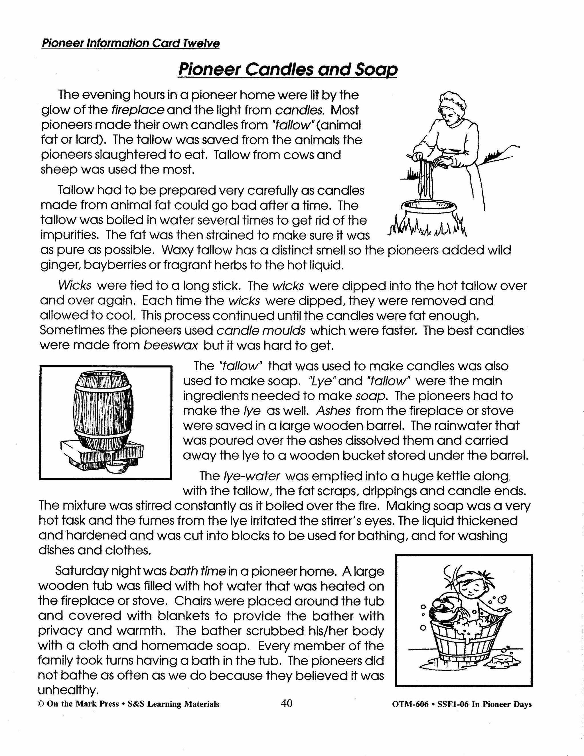 In Pioneer Days Grades 2-4