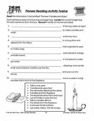 In Pioneer Days Grades 2-4