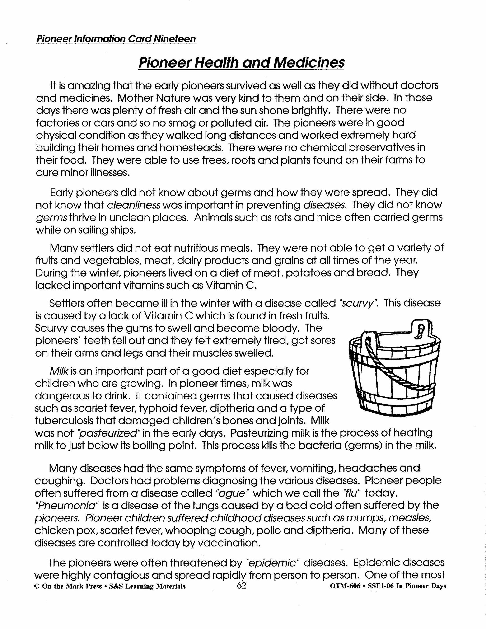 In Pioneer Days Grades 2-4