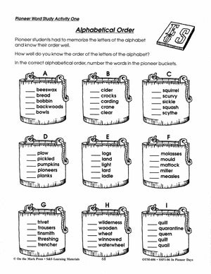 In Pioneer Days Grades 2-4