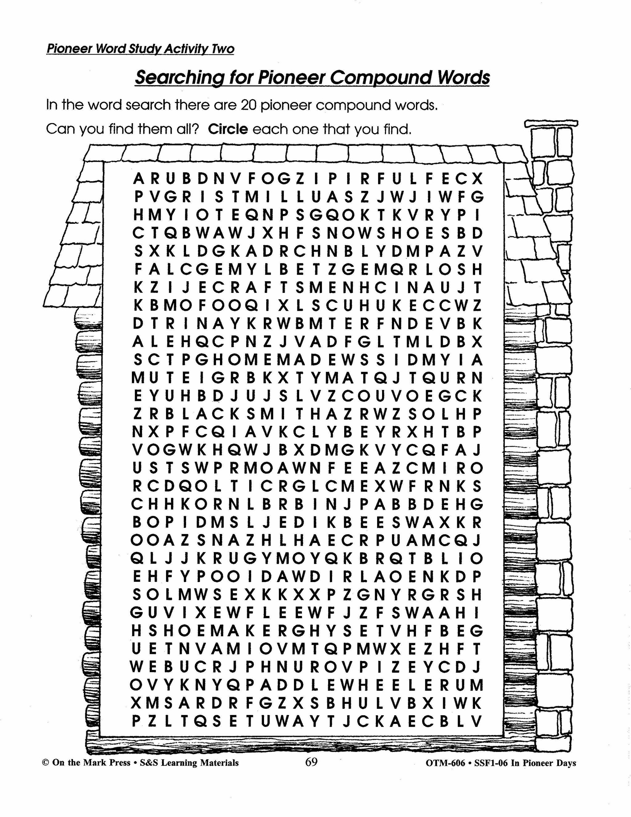 In Pioneer Days Grades 2-4