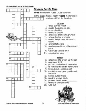 In Pioneer Days Grades 2-4