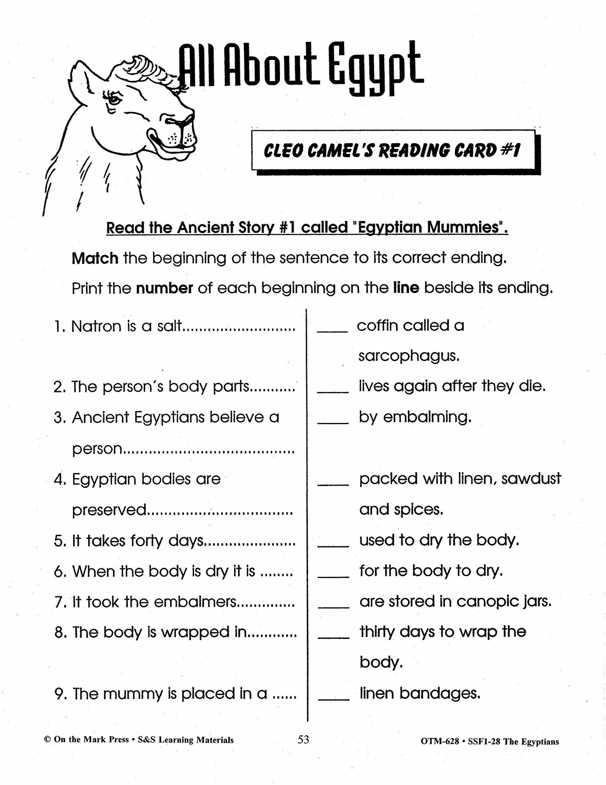 Egyptians Today & Yesterday Grades 2-3